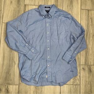 Daniel Cremieux Classics Mens Blue Long Sleeve Button-Up shirt size Large